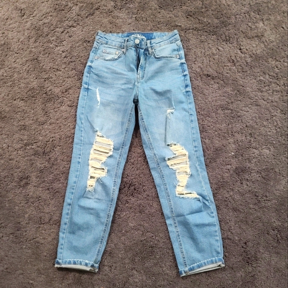 Wild fable high rise distressed mom jeans